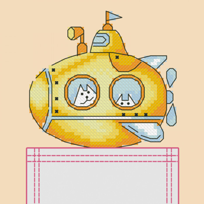 НКВ-011 Yellow submarine. Марічка. Набір для вишивки хрестиком на одязі