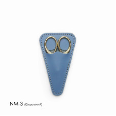 NM-3 Кольорова - Чохол для ножиць 6,5x11 см, шкіра (блакитний)