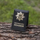 NPY1DD Babylon Обкладинка Національна поліція з місцем під жетон 7,5x10 см, шкіра (чорна, золоте тиснення)