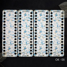 ОК-05 Органайзер для муліне на 30 кольорів, блакитна троянда, 4 шт. Кольорова