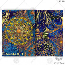 ОП_026 Обкладинка на паспорт. Virena. Пошита заготовка під вишивку бісером