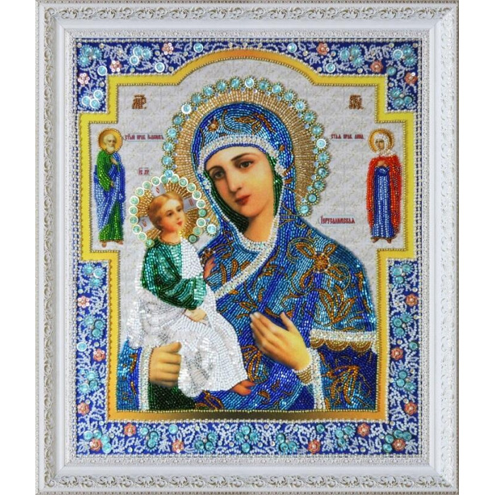 Р-291 Єрусалимська Ікона Богородиці. Картини бісером. Набір для вишивання бісером