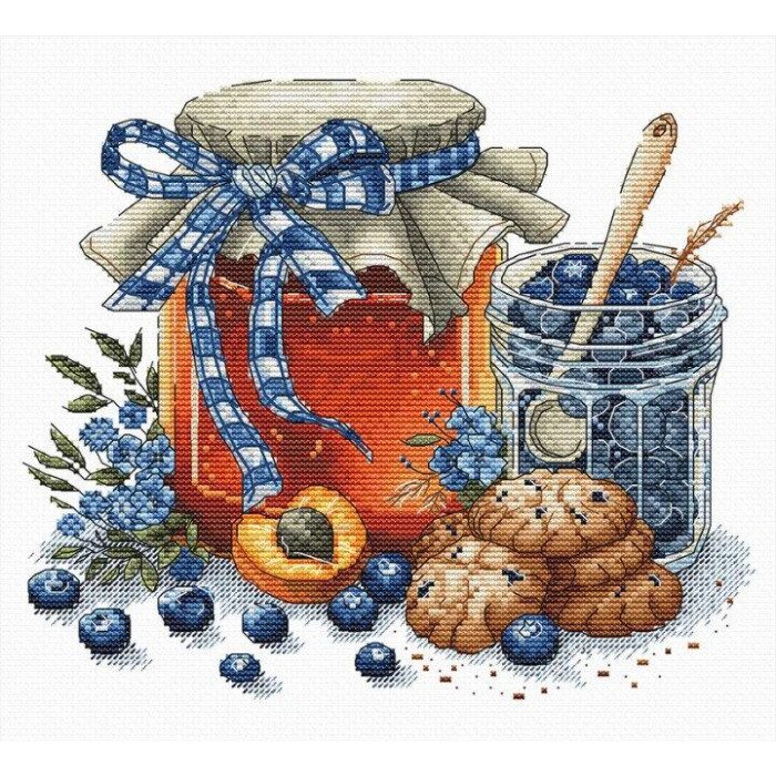 P150 AVA Набір для вишивки рахунковим хрестиком - Домашні смаколики 20,64x17,46 см, Aida 16