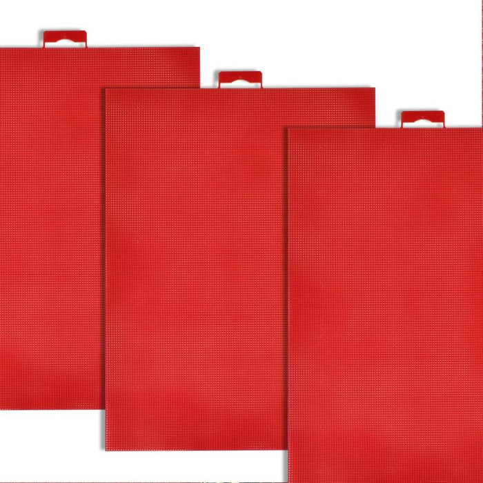 PC 321 Канва пластикова 14 ct 21x28 см, червоний, Кольорова