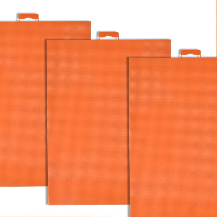 PC 922 Канва пластикова 14 ct 21x28 см, помаранчевий, Кольорова