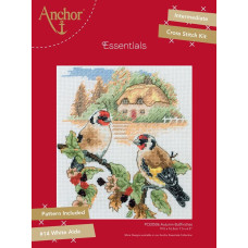 PCE0506 Anchor Набір для вишивки рахунковим хрестиком - Осінній щиголі Autumn Goldfinch 19,5x16,5 см, Aida 14