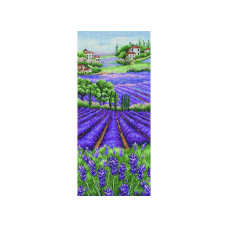 PCE0807 Anchor Набір для вишивки рахунковим хрестиком - Лавандовое поле Provence Lavender Scape 32x14 см, Aida 16