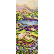 PCE0816 Anchor Набір для вишивки рахунковим хрестиком - Високогір'я Highlands Landscape 32x14 см, Aida 16