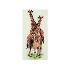 PCE740 Anchor Набір для вишивки рахунковим хрестиком - Сім'я жирафів Giraffe Family 47x14 см, Aida 16