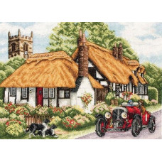 PCE869 Anchor Набір для вишивки рахунковим хрестиком - Село Веллфорд Village Of Welford 25x31 см, Aida 16