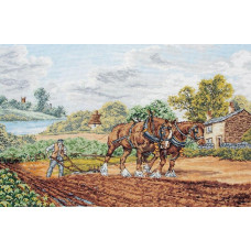 PCE949 Anchor Набір для вишивки рахунковим хрестиком - Shire Horses 29x42 см, Aida 16