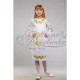 ПД021пБ40нн Барвиста вишиванка Заготовка для вишивки - Сукня для дівчинки 9-12 років, габардин, білий