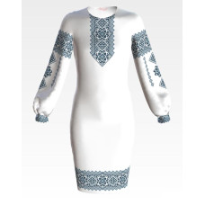 ПД088хБ40нн Барвиста вишиванка Заготовка для вишивки - Сукня для дівчинки 9-12 років, батист, білий