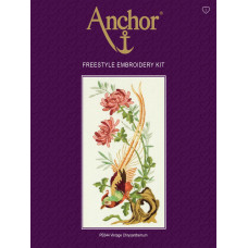 PE644 Anchor Набір для вишивки гладдю - Вінтажні Хризантеми Vintage Chrysanthemum 25x31 см, рівномірка