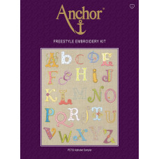 PE702 Anchor Набір для вишивки гладдю - Алфавіт Alphabet 66x30 см, рівномірка