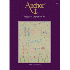 PE705 Anchor Набір для вишивки гладдю - Дім Милий Дім Home Sweet Home 36x39 см, рівномірка