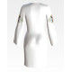 ПЛ-086+низ Плаття жіноче, атлас-коттон, білий. Барвиста вишиванка. Заготовка для вишивки бісером