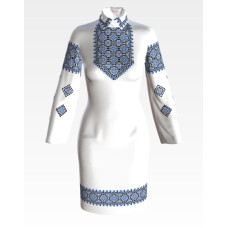 ПЛ031пБнннн Барвиста вишиванка Заготовка для вишивки - Сукня жіноча Ніжність р.42-54 габардин, білий