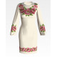 ПЛ042кМнннн Барвиста вишиванка Заготовка для вишивки - Сукня жіноча Маки рожеві р.42-54 атлас, бежевий