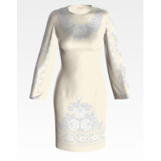 ПЛ044лМнннн Барвиста вишиванка Заготовка для вишивки - Сукня жіноча Весільні пари р.42-54 льон, бежевий