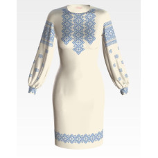 ПЛ065лМнннн Барвиста вишиванка Заготовка для вишивки - Сукня жіноча Мамина ніжність р.42-54 льон, бежевий