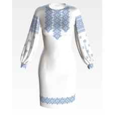 ПЛ065пБнннн Барвиста вишиванка Заготовка для вишивки - Сукня жіноча Мамина ніжність р.42-54 габардин, білий