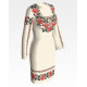 ПЛ071кМнннн Барвиста вишиванка Заготовка для вишивки - Сукня жіноча Троянда р.42-54 атлас, бежевий