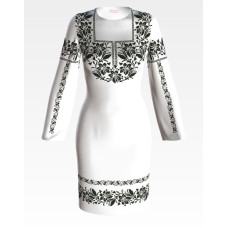 ПЛ072лБнннн Барвиста вишиванка Заготовка для вишивки - Сукня жіноча Лілея р.42-54 льон, білий