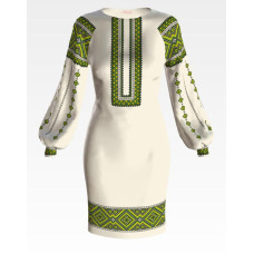 ПЛ076лМнннн Барвиста вишиванка Заготовка для вишивки - Сукня жіноча Вогняна р.42-54 льон, бежевий