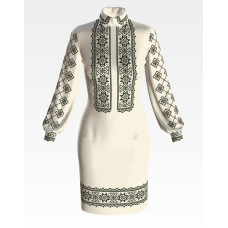 ПЛ077кМнннн Барвиста вишиванка Заготовка для вишивки - Сукня жіноча Стильна р.42-54 атлас, бежевий