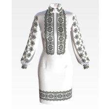 ПЛ077лБнннн Барвиста вишиванка Заготовка для вишивки - Сукня жіноча Стильна р.42-54 льон, білий