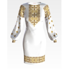 ПЛ079лБнннн Барвиста вишиванка Заготовка для вишивки - Сукня жіноча Жито р.42-54 льон, білий