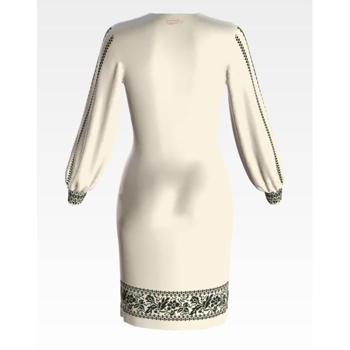 ПЛ082лМнннн Барвиста вишиванка Заготовка для вишивки - Сукня жіноча Сокальська сучасна р.42-54 льон, бежевий