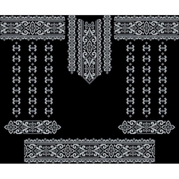 ПЛ083шЧнннн Барвиста вишиванка Заготовка для вишивки - Сукня жіноча Берегиня р.42-54 шовк, чорний