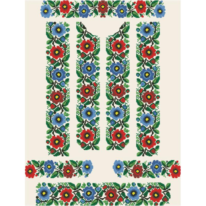 ПЛ098кМнннн Барвиста вишиванка Заготовка для вишивки - Сукня жіноча Буковинська сучасна р.42-54 атлас, бежевий