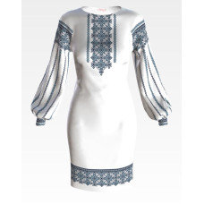 ПЛ103пБнннн Барвиста вишиванка Заготовка для вишивки - Сукня жіноча Львівська р.42-54 габардин, білий