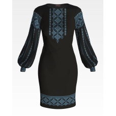 ПЛ103шЧнннн Барвиста вишиванка Заготовка для вишивки - Сукня жіноча Львівська р.42-54 шовк, чорний