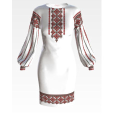 ПЛ104пБнннн Барвиста вишиванка Заготовка для вишивки - Сукня жіноча Львівська р.42-54 габардин, білий