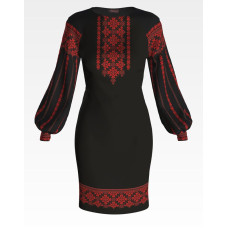 ПЛ104шЧнннн Барвиста вишиванка Заготовка для вишивки - Сукня жіноча Львівська р.42-54 шовк, чорний