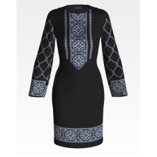 ПЛ105шЧнннн Барвиста вишиванка Заготовка для вишивки - Сукня жіноча Ніжність р.42-54 шовк, чорний