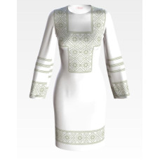 ПЛ106лБнннн Барвиста вишиванка Заготовка для вишивки - Сукня жіноча Мережка р.42-54 льон, білий