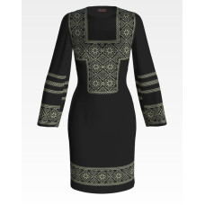 ПЛ106шЧнннн Барвиста вишиванка Заготовка для вишивки - Сукня жіноча Мережка р.42-54 шовк, чорний