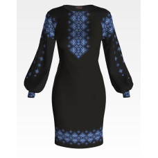 ПЛ107шЧнннн Барвиста вишиванка Заготовка для вишивки - Сукня жіноча Берегиня р.42-54 шовк, чорний