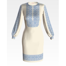 ПЛ110кМнннн Барвиста вишиванка Заготовка для вишивки - Сукня жіноча Роса р.42-54 атлас, бежевий