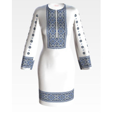 ПЛ115пБнннн Барвиста вишиванка Заготовка для вишивки - Сукня жіноча Чарівниця р.42-54 габардин, білий