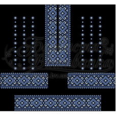 ПЛ115шЧнннн Барвиста вишиванка Заготовка для вишивки - Сукня жіноча Чарівниця р.42-54 шовк, чорний