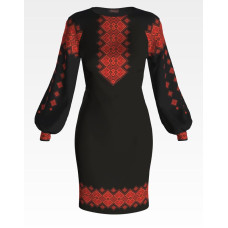 ПЛ120шЧнннн Барвиста вишиванка Заготовка для вишивки - Сукня жіноча Берегиня р.42-54 шовк, чорний