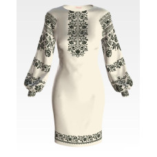 ПЛ131дМнннн Барвиста вишиванка Заготовка для вишивки - Сукня жіноча Сокальська мрія р.42-54 домоткане полотно, бежевий