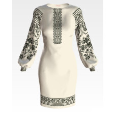 ПЛ132дМнннн Барвиста вишиванка Заготовка для вишивки - Сукня жіноча Сокальська святкова р.42-54 домоткане полотно, бежевий