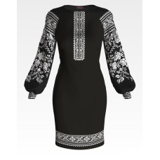 ПЛ132шЧнннн Барвиста вишиванка Заготовка для вишивки - Сукня жіноча Сокальська святкова р.42-54 шовк, чорний